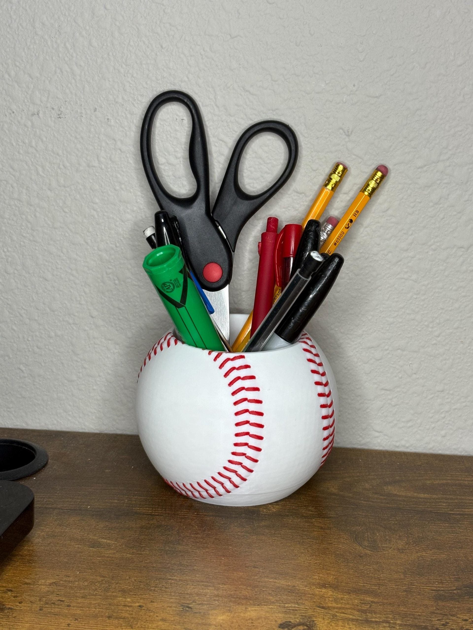 Baseball Desk Pencil Organizer